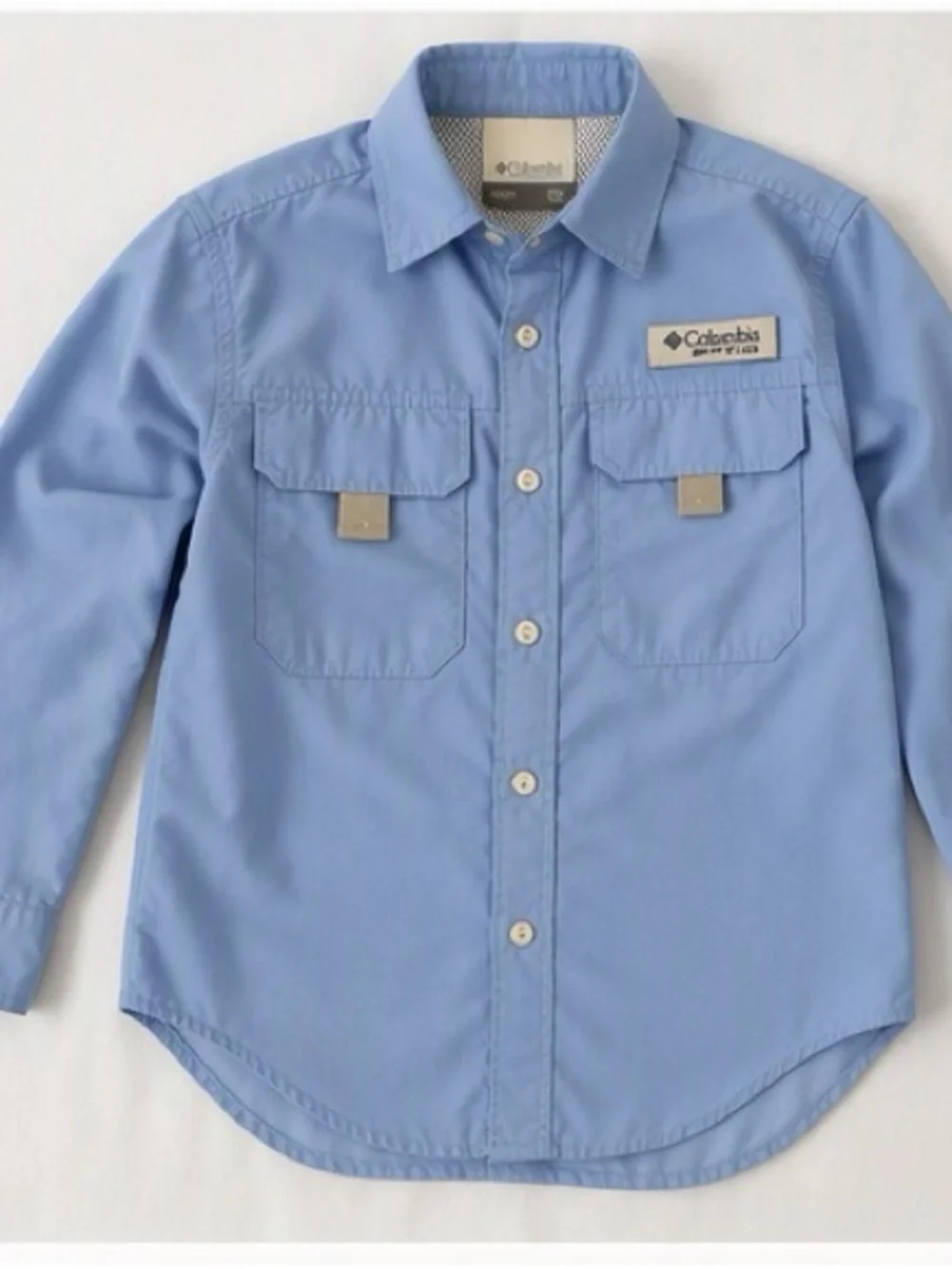 Columbia Boys' Sky Blue Long-Sleeve Button-Down Shirt